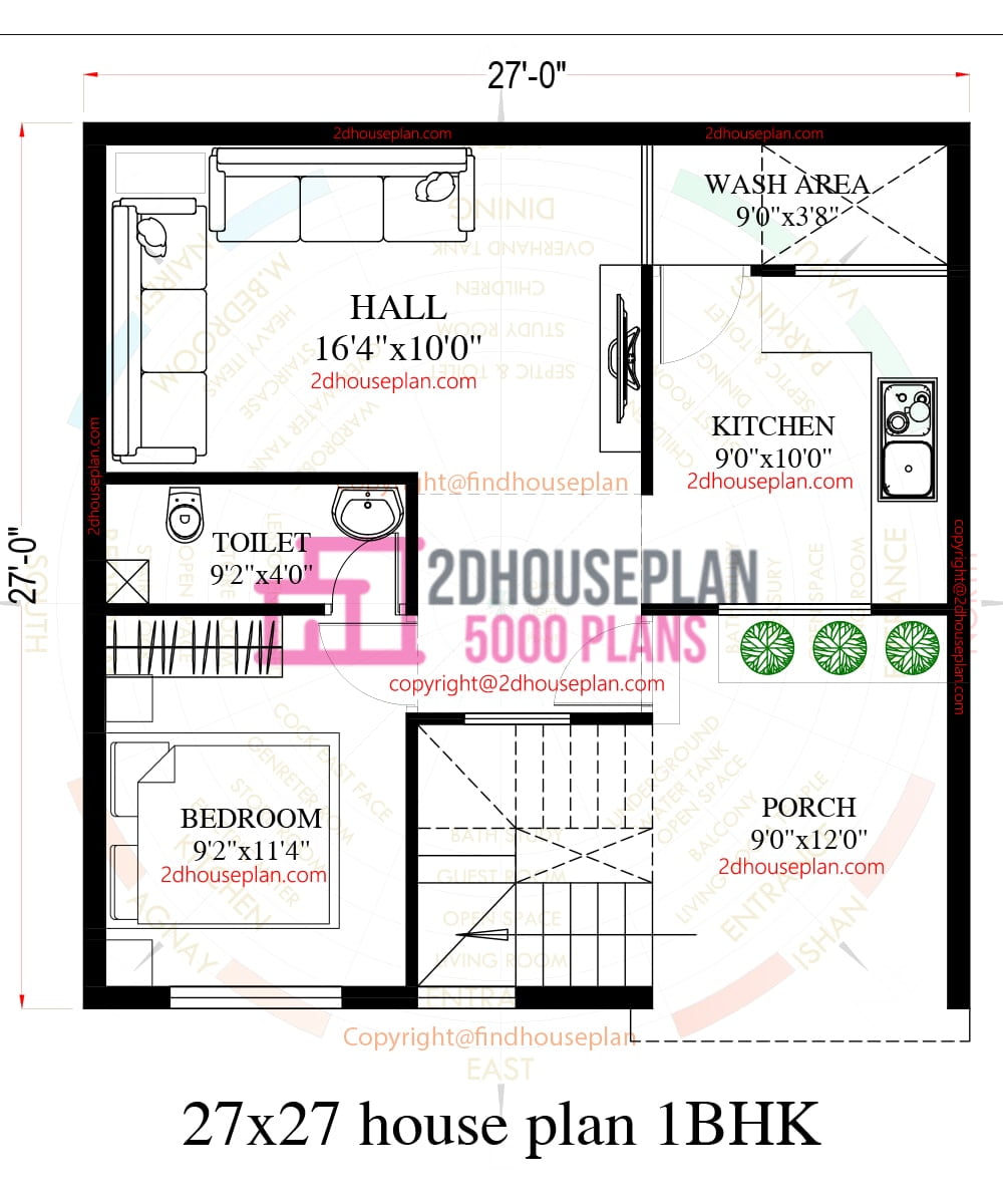 27x27 house plan