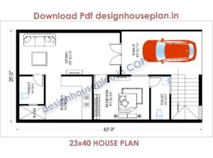 800 sqft 20x40 house plans with 2 bedrooms